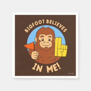 Bigfoot Believes In Me Napkin