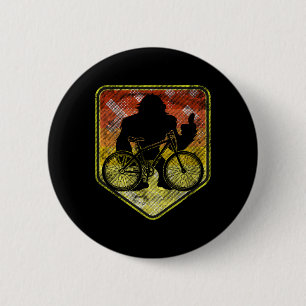 Bigfoot Biking Mountain Bike Mtb Funny Biker Sasqu 6 Cm Round Badge