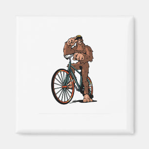 Bigfoot Biking Mountain Bike Mtb Funny Biker Sasqu Magnet