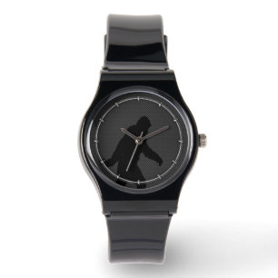 Bigfoot Black Silhouette Carbon Fibre Style Watch