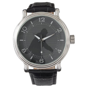Bigfoot Black Silhouette Carbon Style Dial Watch