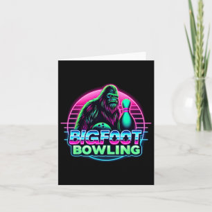 Bigfoot Bowling Funny Sasquatch Bowler Alley Pin G Card