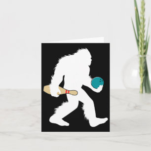 Bigfoot Bowling Funny Sport Lane Sasquatch Bowler Card