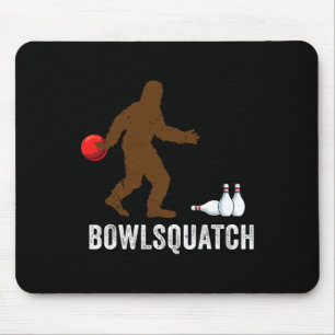 Bigfoot Bowling Gift Sasquatch Gifts Bowler Byll P Mouse Pad