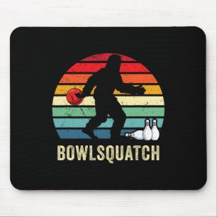 Bigfoot Bowling Gift Sasquatch Gifts Bowler Byll P Mouse Pad