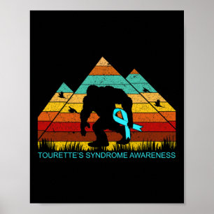 Bigfoot Bring Tourette's Syndrome Ribbon Fun Poster