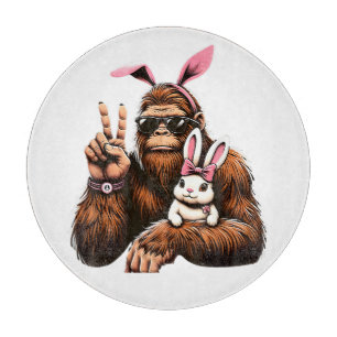 Bigfoot Bunny Funny Easter Day Sasquatch Cutting Board