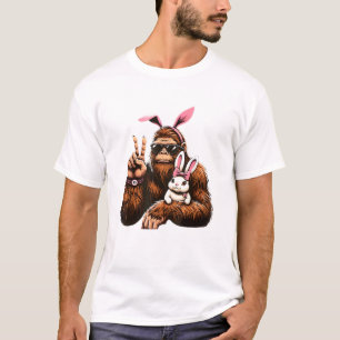 Bigfoot Bunny Funny Easter Day Sasquatch T-Shirt