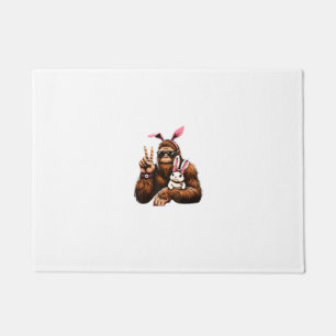 Bigfoot Bunny Funny Easter Day Sasquatch T-Shirt Doormat