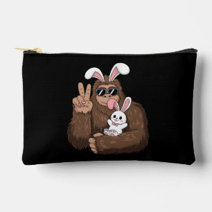 Bigfoot Bunny Rabbit Funny Easter Day Sasquatch Accessory Pouch