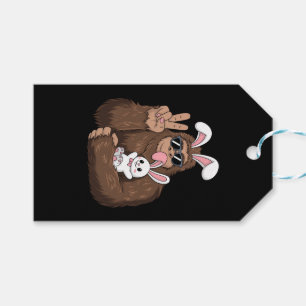 Bigfoot Bunny Rabbit Funny Easter Day Sasquatch Gift Tags