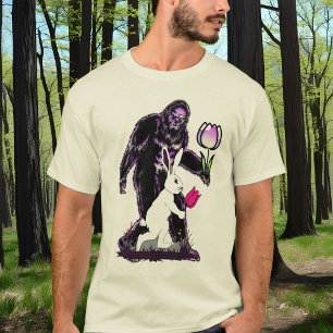 Bigfoot & Bunny: Spring Stroll with Tulips T-Shirt