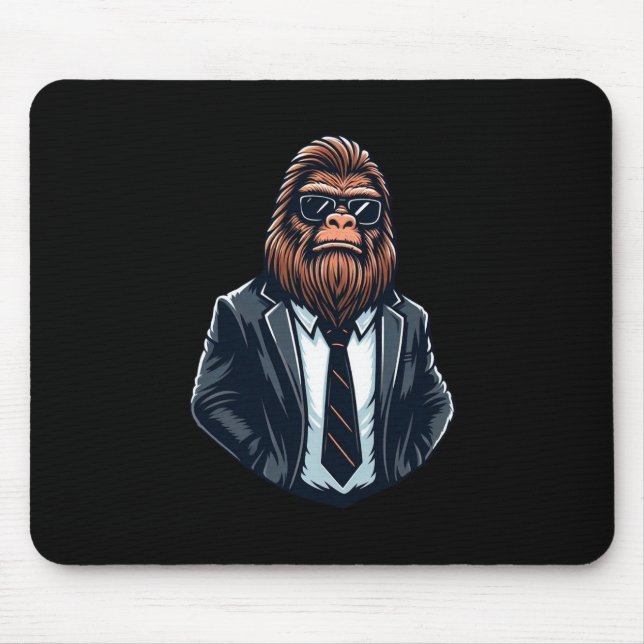 Bigfoot Businessman - Cool Funny Sasquatch Mouse Pad (Front)
