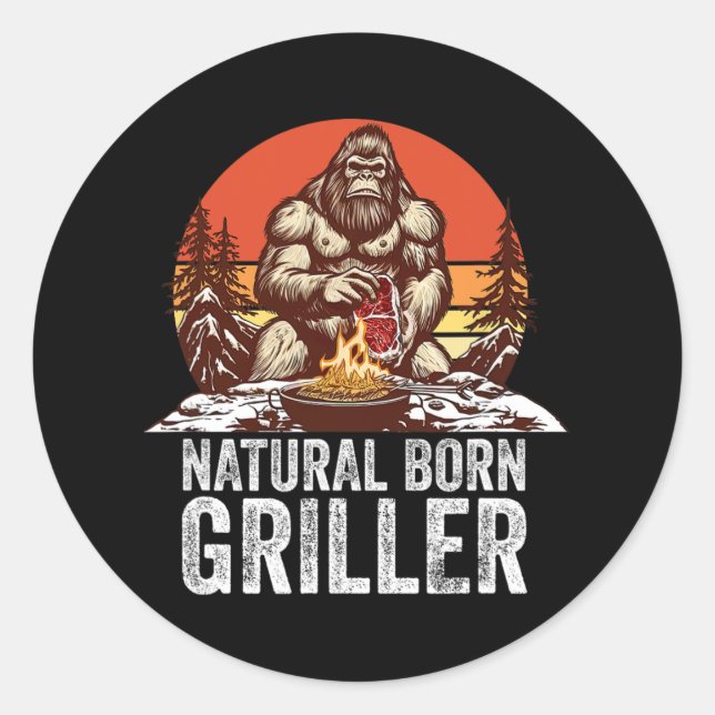 Bigfoot Byrbeque  Classic Round Sticker (Front)