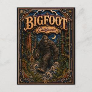 Bigfoot California Popcut Legends Postcard