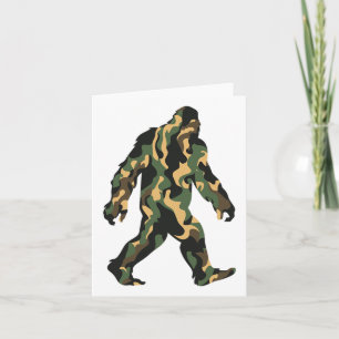 Bigfoot Camo Sasquatch Outdoor Camping Men Women H Card