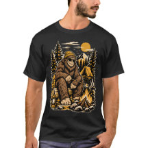 Bigfoot Campfire Marshmallow Vintage Outdoors