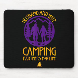 Bigfoot Camping Couple Husband Wife Partners Life Mouse Pad