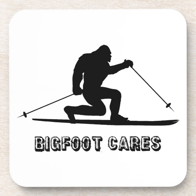 Bigfoot Cares Telemark Skiing Coaster (Front)