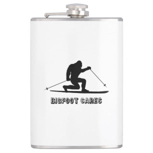 Bigfoot Cares Telemark Skiing Hip Flask