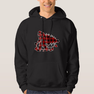 Bigfoot Carrying Christmas Tree Sasquatch Believer Hoodie