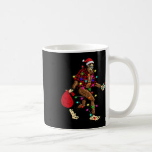 Bigfoot Carrying Christmas Tree Sasquatch Pajama Coffee Mug