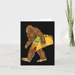 Bigfoot Carrying Taco Funny Cinco De Mayo Boys Men Card