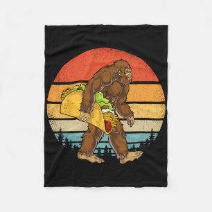 Bigfoot Carrying Taco Funny Cinco De Mayo Boys Men Fleece Blanket