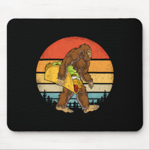 Bigfoot Carrying Taco Funny Cinco De Mayo Boys Men Mouse Pad