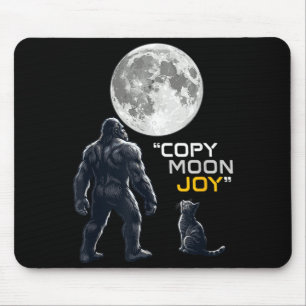 Bigfoot Cat Lover Copy Moon Joy Cryptid Funny Mouse Pad