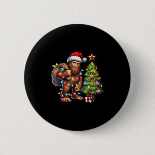 Bigfoot Christmas Christmas Tree Xmas Sasquatch 6 Cm Round Badge