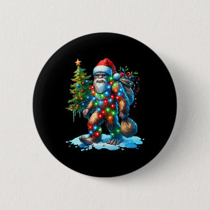 Bigfoot Christmas Christmas Tree Xmas Sasquatch  6 Cm Round Badge