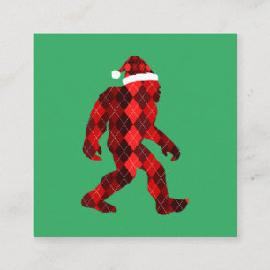 Bigfoot Christmas - Funny Christmas   Square Business Card