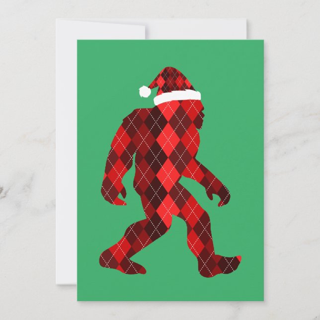 Bigfoot Christmas - Funny Christmas   Thank You Card (Front)