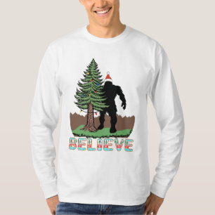 Bigfoot Christmas Gifts For Believe Bigfoot T-Shirt