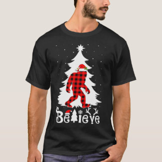 Bigfoot Christmas Girls Funny T-Shirt