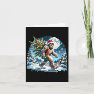 Bigfoot Christmas Holiday Sasquatch Xmas Card