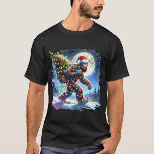Bigfoot Christmas Holiday Sasquatch Xmas T-Shirt