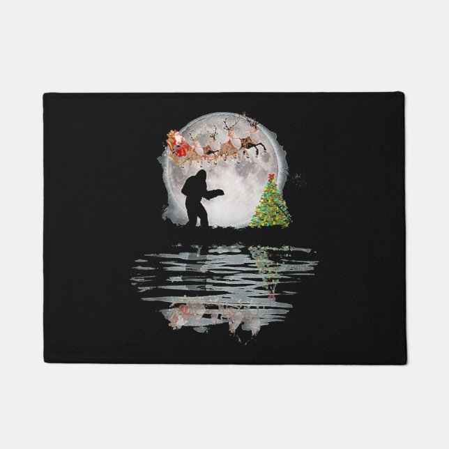 Bigfoot Christmas Santa Doormat (Front)