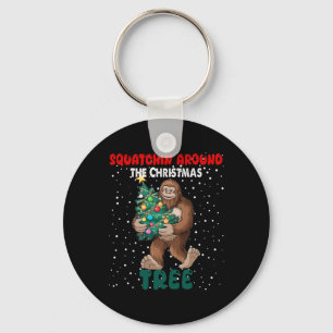 Bigfoot Christmas Squatchin' Around The Christmas Key Ring