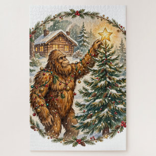 Bigfoot Christmas Tree Jigsaw Puzzle