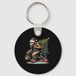 Bigfoot Christmas Tree Lights Xmas Boys Men Sasqua Key Ring