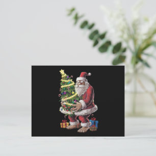 Bigfoot Christmas Tree Lights Xmas Sasquatch Lover Holiday Postcard