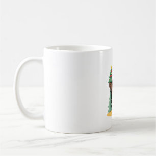 Bigfoot Christmas Tree Santa Hat (1) Coffee Mug