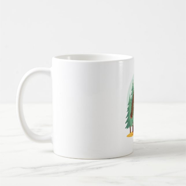 Bigfoot Christmas Tree Santa Hat (1) Coffee Mug (Left)