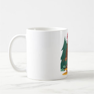 Bigfoot Christmas Tree Santa Hat (2) Coffee Mug