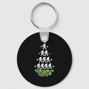 Bigfoot Christmas Tree Sasquatch Santa Lovely Key Ring