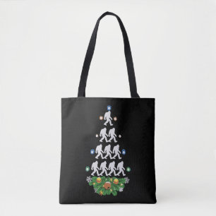 Bigfoot Christmas Tree Sasquatch Santa Lovely Tote Bag