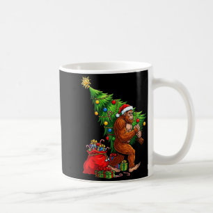 Bigfoot Christmas Tree Xmas Lights Funny Sasquatch Coffee Mug