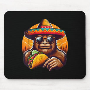 Bigfoot Cinco De Mayo Fiesta Design Sasquatch Taco Mouse Pad